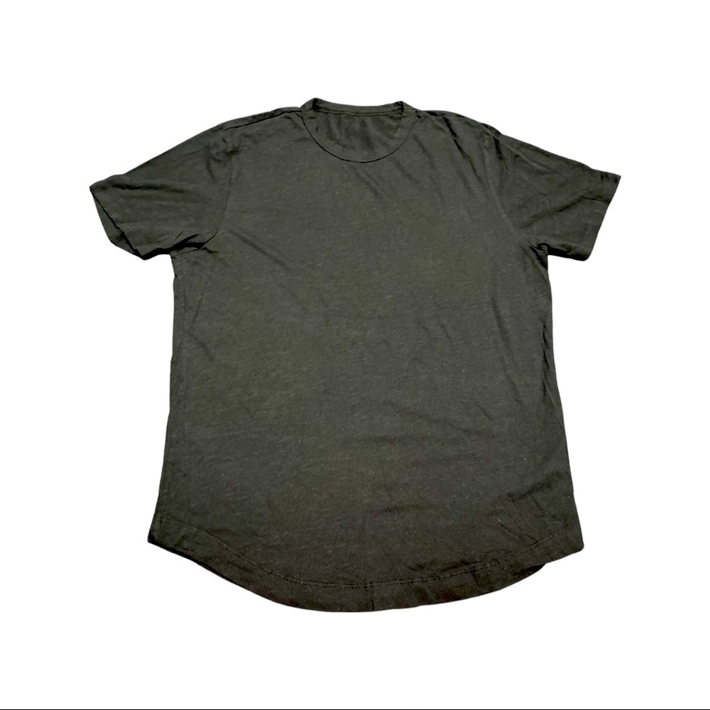 Buck Mason no logo Black Curved Hem Tee